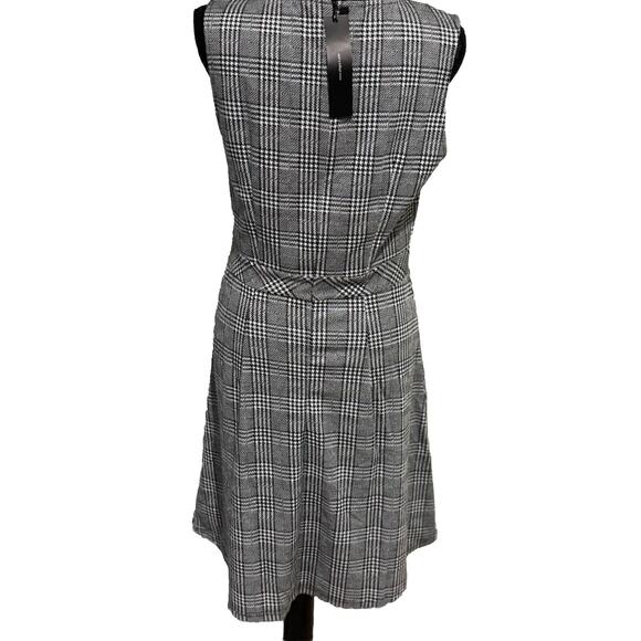 New Allegra K Sz M Women's Houndstooth Plaid‎ Dress Academia Classic career - Picture 2 of 7